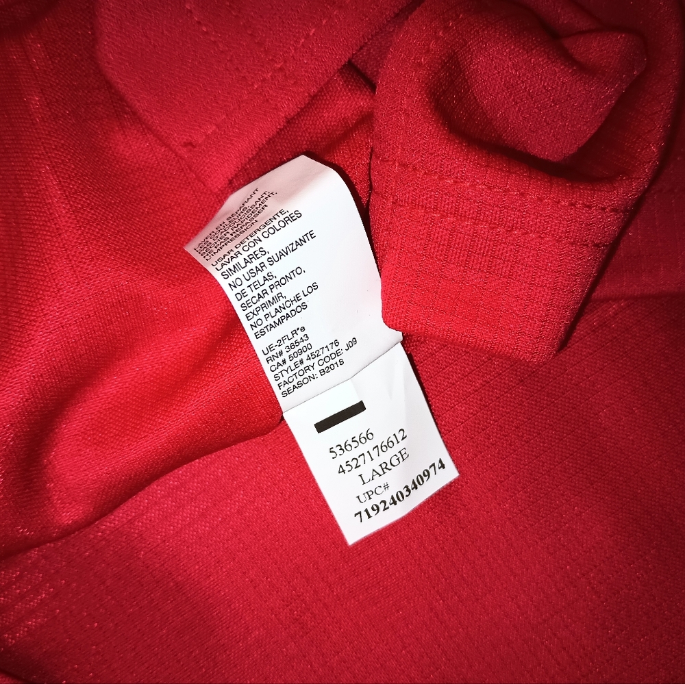 Men's Izod Golf Red Polo Shirt L - Picture 9 of 10